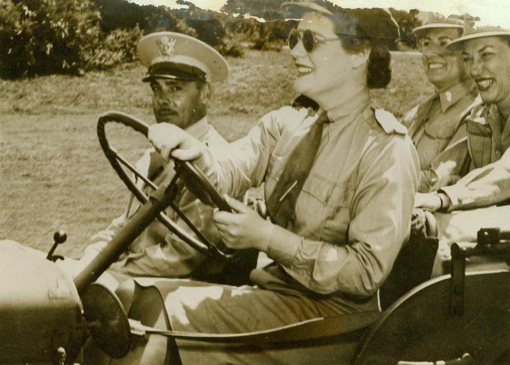 Subaltern Churchill drives a Jeep, 9/3/1943. DAYTONA BEACH, FLA. Visiting the Second WAC training center at Daytona Beach, Subaltern Mary Churchill, daughter of the Prime Minister, takes a lesson in the art of driving a Jeep. Her rank in the British Auxiliary Territorial Service is the equivalent of an American lieutenant’s. Her unit is on duty with an anti-aircraft battery. 9/3/43;