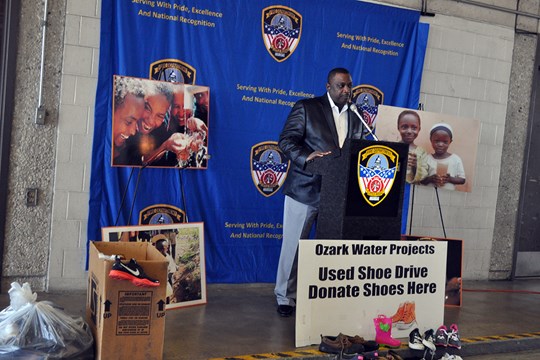 Little Rock Fire Department Helps in Shoes for Clean Water Drive)