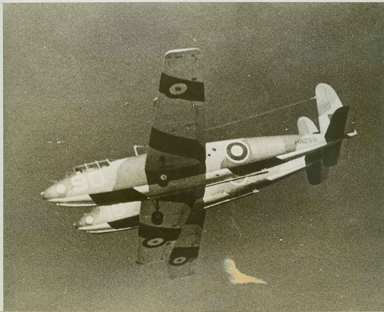 Close Order Drill, 10/19/1942. England—Two gliders fly in close formation training flight of Britain’s Glider Regiment, which is now learning how to control and navigate Hotspur Gliders under the tutelage of the R.A.F. The trainees, all Army men, will take their places as front line troop carriers for airborne regiments. Credit: ACME;