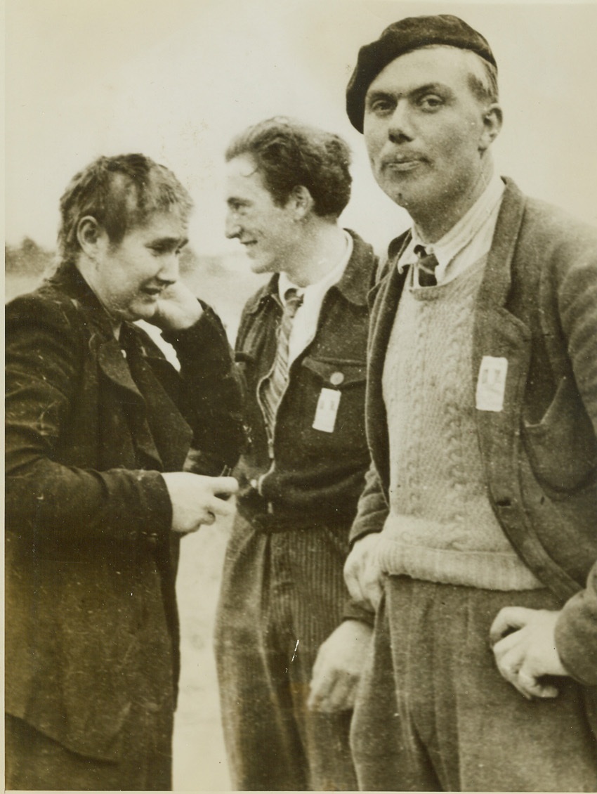 Punishment to Fit the Crime, 7/10/1944. France—Tearfully patting the rough, uneven ends of her shorn locks, Grande Guilotte has learned that collaboration with the Nazis doesn’t pay. Fitting the punishment to the crime, French patriots gave the disloyal girl a free hair cut in the streets of her home town after it had been liberated by the Allies. The same job was done on every other female collaborationist in the area, rendering the women unattractive to men—Nazi or otherwise—for a long time to come. Credit: ACME;