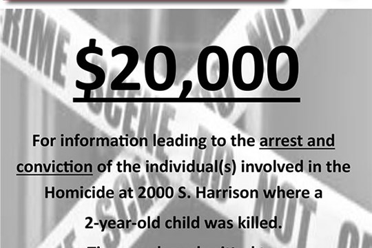 $20,000 Reward Offered after Child’s Shooting Death)