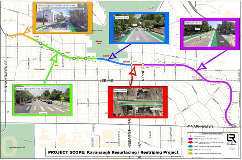 Map showing details of the proposed project.