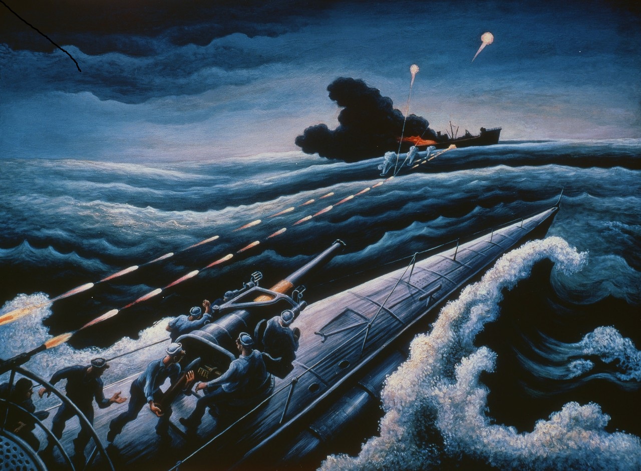 “Score Another for the Subs” by Thomas Hart Benton