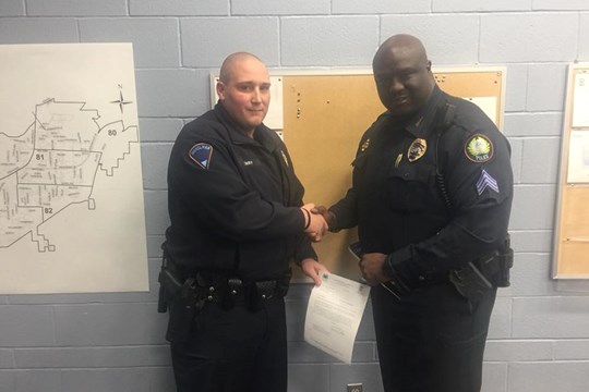 LRPD Officer receives Letter of Commendation)