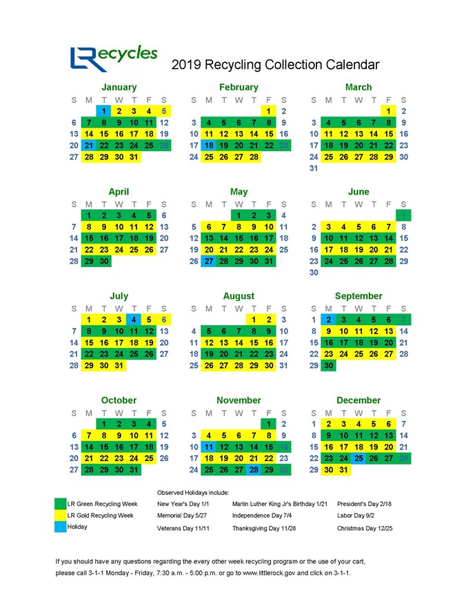 Pick Up Day and Week | City of Little Rock