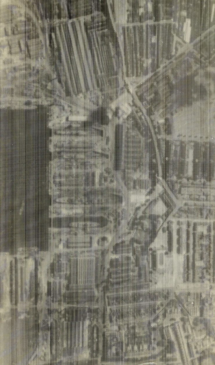 German Picture of Portsmouth, 8/27/1940  BERLIN – Puffs of smoke mushrooming up (left center) as German planes bombarded the Admiralty Wharves at Portsmouth. This airview was sent from Germany by radio on Aug. 27th.Credit Line (Acme);